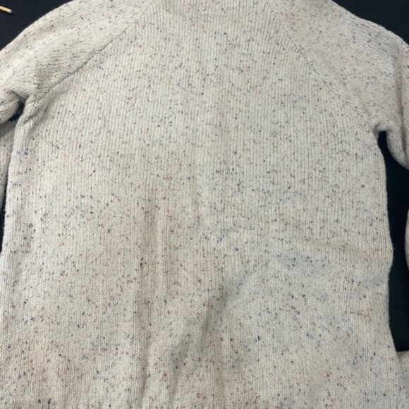 BRAT ANGRY KITTY FACE ON UGLY SWEATER CONTEST SOFT BEIGE KNIT SWEATER LADIES M - Picture 3 of 5